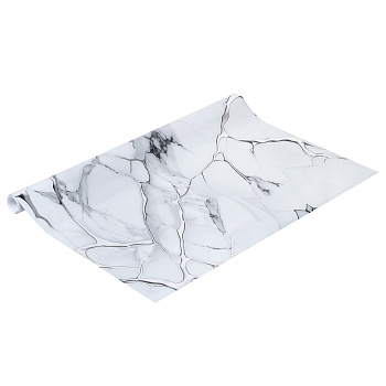 VETTA Гибкое стекло, ПВХ, мрамор, белый с серебром, 60x80x0,08см