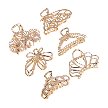 Краб для волос ЮНИLOOK, 7-8см, сплав, 6 дизайнов, ACS-38