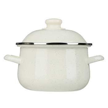 Кастрюля эмалированная VETTA Айвори, 18см, 2л, индукция