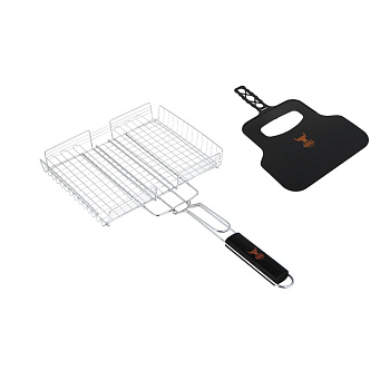 Решетка-гриль хром. тм GRILLBOOM, 56х(23х30х4) см, веер 20х30 см