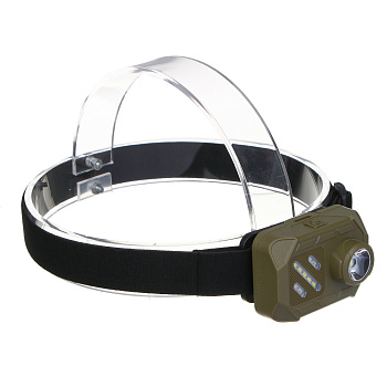 ЕРМАК Фонарь налобный, SMD LED, 3 режима, 3хААА, 67х51х40 мм, пластик, красный свет