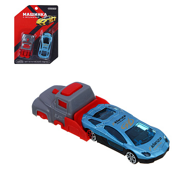 ИГРОЛЕНД Машинка гоночная с запускалкой, металл, РР, 12х17х3см, 8 дизайнов