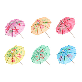 Пики декоративные тм Fntastic 30шт, 100мм, "Зонтики", цветные