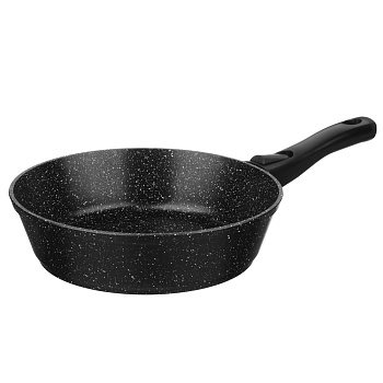 СЛАВЯНА Калина Сковорода литая глубокая d24см, антипригар.покрытие "мрамор", съемная ручка, индукция