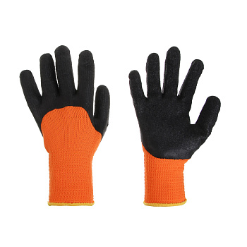 INBLOOM Перчатки садовые акриловые с латексным полуобливом, -30°C, размер 10, 26см, 82 г