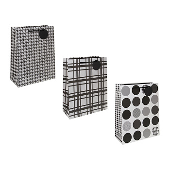 Пакет тм Fntastic  подарочный, принт, с шильдиком, L 32x26x10 см, бумага, 3 диз.