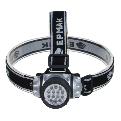 Фонарь налобный, тм ЕРМАК, 14 ярк. LED, 3xAAA, 6х4,2 см
