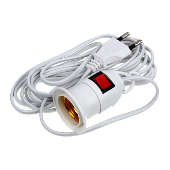 INBLOOM Удлинитель для лампочки с выключателем, Е27, 3 м, медь