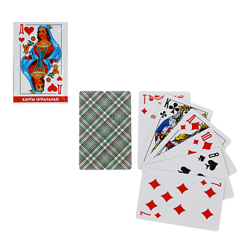 Карты игральные бумажные, 36 штук, 9x6x1 см