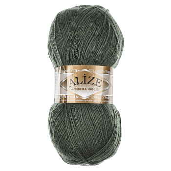 Пряжа Angora gold/Ализе 100г/550м 10 % мохер 10 % шерсть 80 % акрил (180-зелёный миндаль)