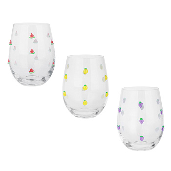 Стакан тм MILLIMI Фрукты, 540мл, стекло