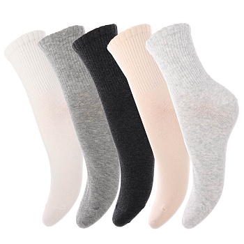 Носки женские высокие в рубчик, тм Turkan, р. 36-41, 90%хлопок, 8% п/а, 2%лайкра,цвета в ас-те,7158