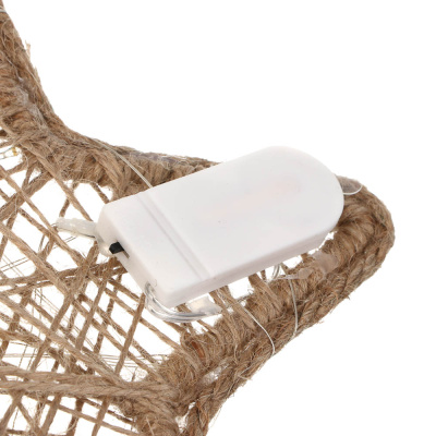 Украшение новогоднее светодиодное "Звезда", 21x1x21 см, веревка, металл, LED