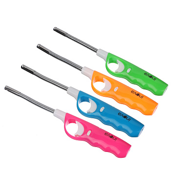 Зажигалка бытовая газовые с гибким носом, модель M 3032 S, BOX, ТМ OGNIVO 4 цвета