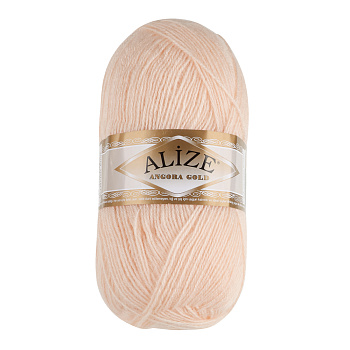Пряжа Angora gold/Ализе 100г/550м 10 % мохер 10 % шерсть 80 % акрил (681-ярко-персиковый)