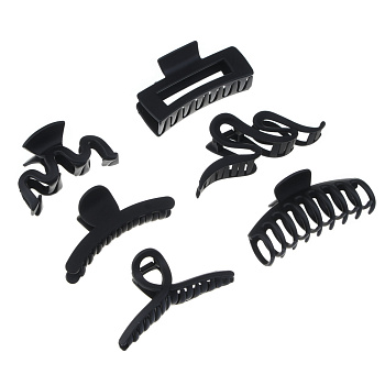 Краб для волос ЮНИLOOK, 8,7-11см, пластик, 6 дизайнов, ACS-95