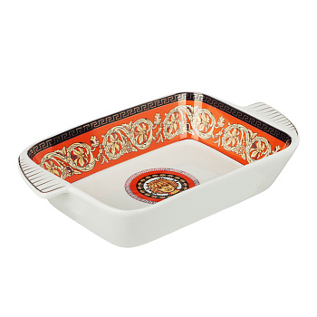 Рыжий Форма для запекания и сервировки прямоугол. с ручками, 24х14,5х4,5см, фарфор, подар.упаковка