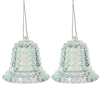 СНОУ БУМ Набор декоративных украшений "Колокольчики" 2 шт, 5.5x6 см, акрил, зеленый