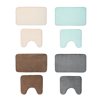 Набор ковриков для ванной комнаты тм VETTA Коралл, 75х45см + 45х40см, микрофибра, 4 цвета