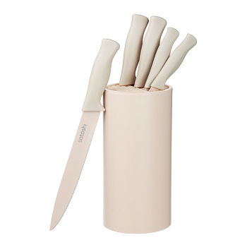 SATOSHI Тулуза Набор ножей кухонных 6пр, на подставке