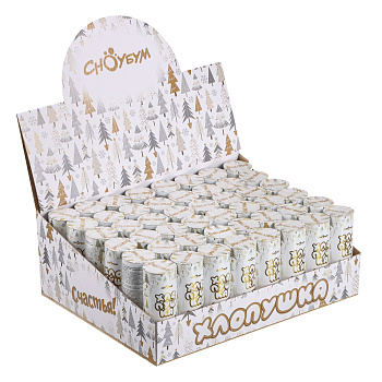 СНОУ БУМ Хлопушка пружинная, 10 см, наполнитель – фольга, дизайн с фольг.слоем