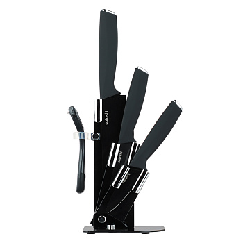 SATOSHI Орис Набор ножей 5пр Ножи 8,9см; 12,7см; 20,3см, овощечистка, подставка для ножей