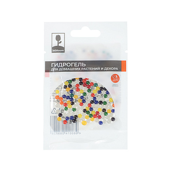 INBLOOM Гидрогель для домашних растений и декора "Шарики Разноцветные", полимерный материал