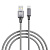 Кабель для зарядки USB(A)-Type C BY Solid, 18Вт, 1 м, 3A, нейлон, мет. кон., графитовый