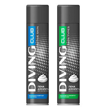 Пена для бритья Diving Club для всех типов кожи/для чувствительной кожи, 300 мл