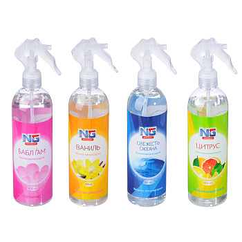 NEW GALAXY Ароматизатор спрей, 400 мл. ваниль, цитрус, свежесть океана, бабл гам