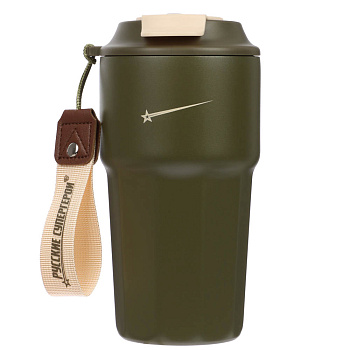 Термос-кружка тм BY Русские супергерои 420мл, нержавеющая сталь 18/10