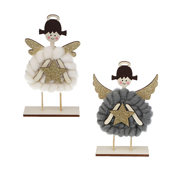 Фигурка декоративная "Ангел", 10х4х18 см, МДФ, 2 вида