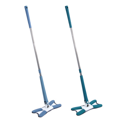 Швабра с отжимом и смен.насад. тм VETTA, ручка 111см, нерж.сталь, полипроп., 34х11см микроф., 2 цв.