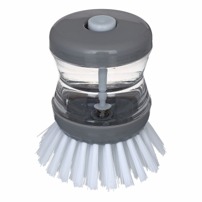 Щетка для посуды с дозатором тм VETTA, 8см, пластик, цвет серый