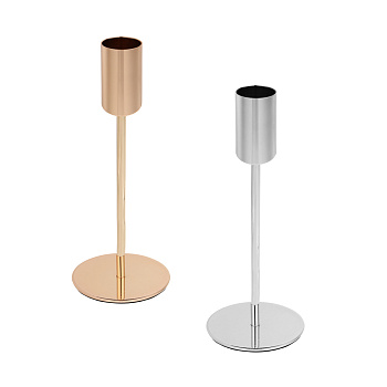 Подсвечник тм LADECOR на ножке металлический 6,5x16 см, 2 цвета