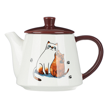 Чайник заварочный 900мл, тм MILLIMI Котовасия, керамика