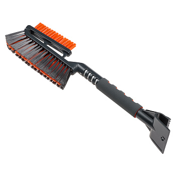ЕРМАК Щетка для очистки снега со скребком с 2 чистящими поверхностями, 52 см