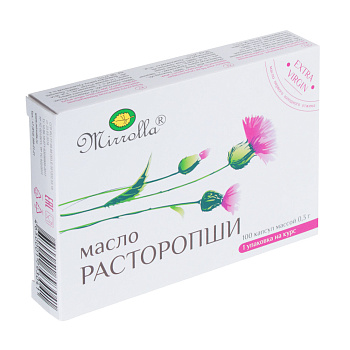 БАД "Масло Расторопши" Мирролла,100капс по 300мг