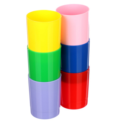 Подставка-стакан для ручек и карандашей, пластик, ассорти 6 цветов