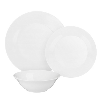 MILLIMI Сонет Набор стол.посуды 18пр (тар26см*6, тар22см*6, салатн15см*6), фарфор