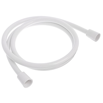 Шланг для душа, 150см, 1/2"(Имп)-1/2"(Имп), ПВХ, пластик, белый