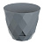 Горшок для цветов Laurel D220 мм, 4.5 л с поддоном, серый