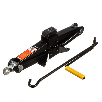 ЕРМАК Домкрат механический ромбический 2т, высота подъема 110-395мм, резиновая площадка