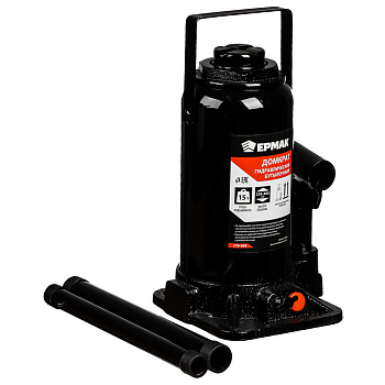 ЕРМАК Домкрат гидравлический бутылочный 15 т, высота подъема 235-425мм