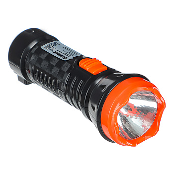 Фонарь ручной тм ЕРМАК, аккумуляторный, 1х0,5 Вт LED, вилка 220В, пластик, 12,3x4,3см