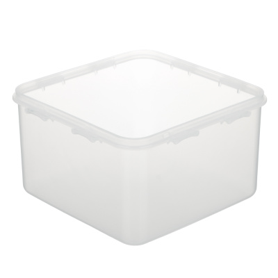 Контейнер герметичный для СВЧ с защелками тм Good&good, квадратный 1,25л, пластик