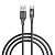 Кабель для зарядки USB(A)-microUSB BY Twist, 18Вт, 1 м, 3A, гибкий силикон, чёрный