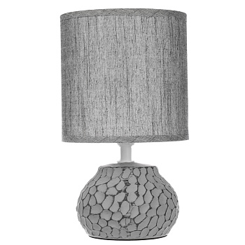 BY Светильник переносной настольный Альмерия, 25 см, Е14, 40 Вт, 230 В, керамика, текстиль, графит