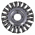 ЕРМАК PROFI Щетка дисковая для УШМ, плетеные пучки стальной проволоки 0,5мм, 100х22мм