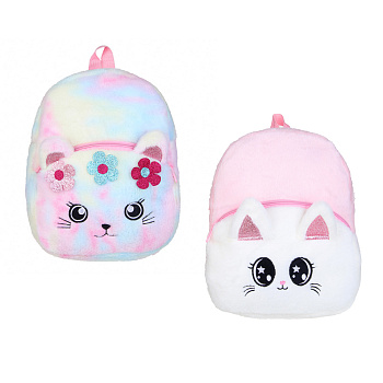 ИГРОЛЕНД Рюкзак детский мягкий "Котёна", 23х29х8 см, полиэстер, металл, 2 вида